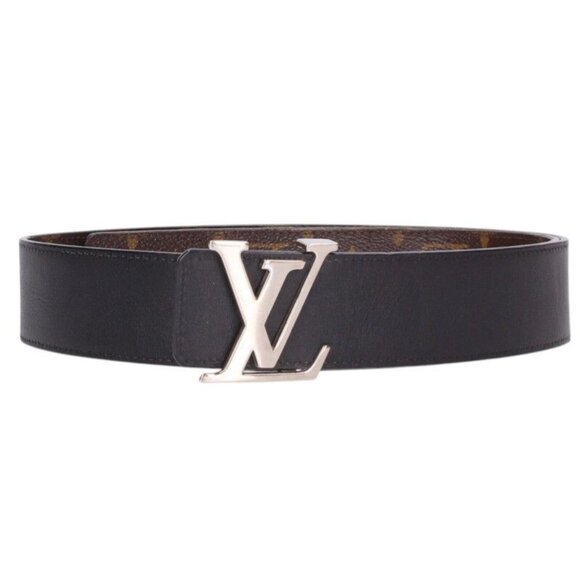 Louis Vuitton Belt LV Initial Monogram Reversible Leather 90 Brown Black main image 5